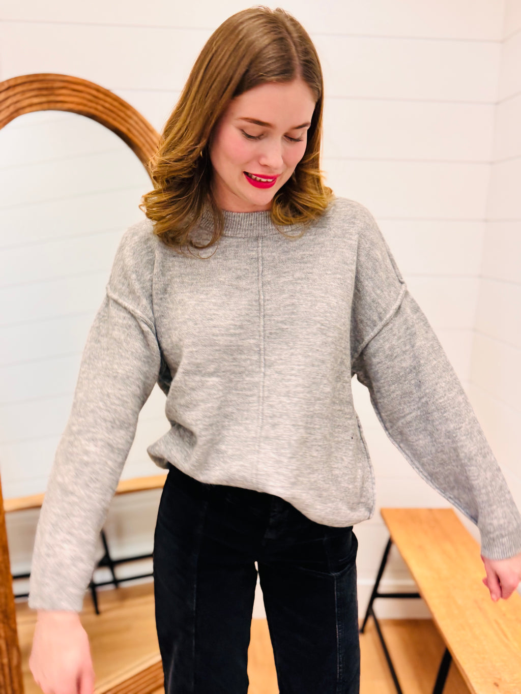 Front Seam Sweater