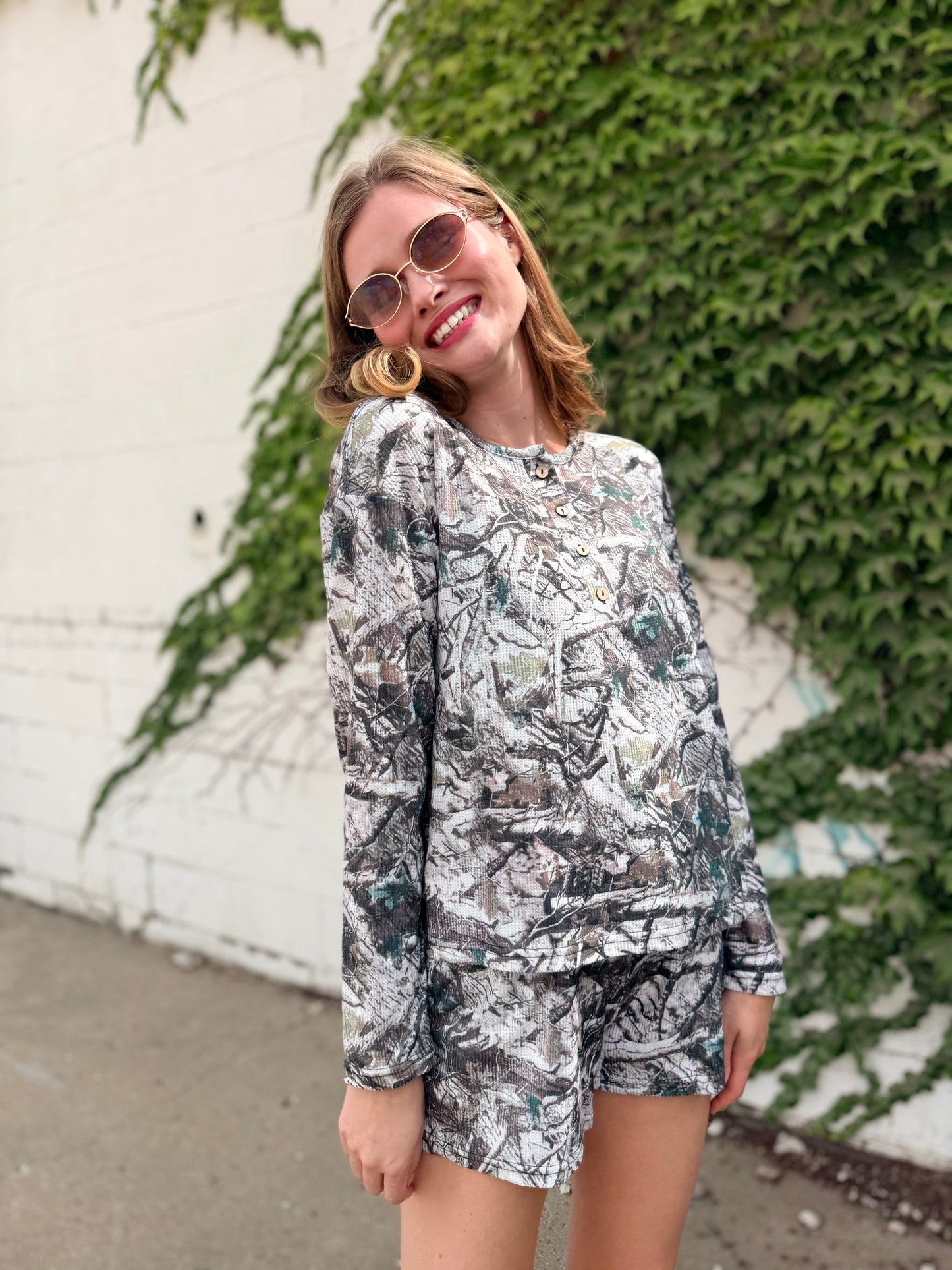 Camo Long Sleeve Top