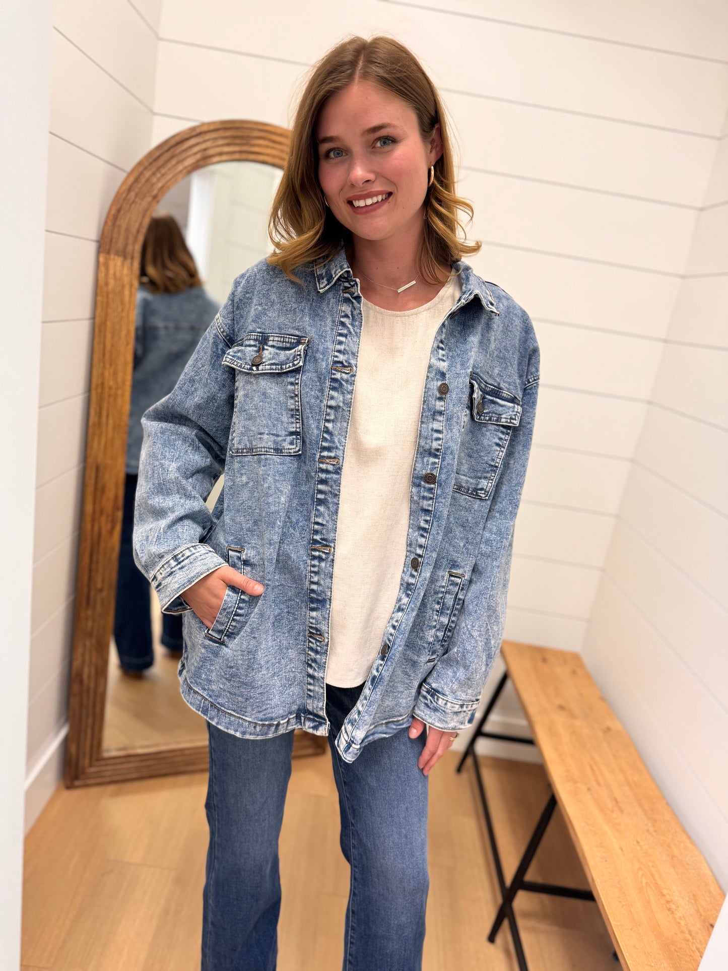 Oversized Acid Wash Denim Jacket