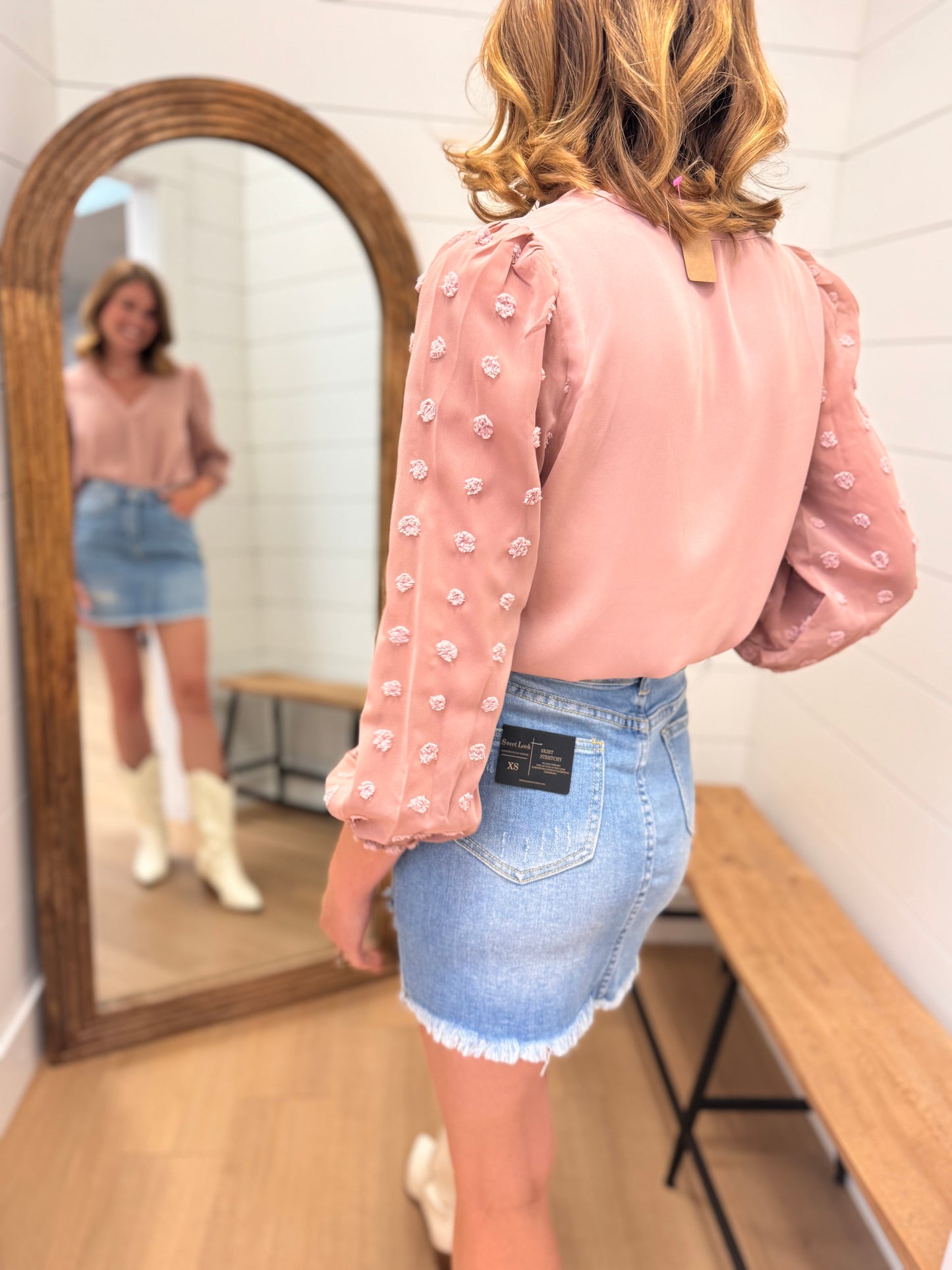Soft Mauve Long Sleeve Blouse