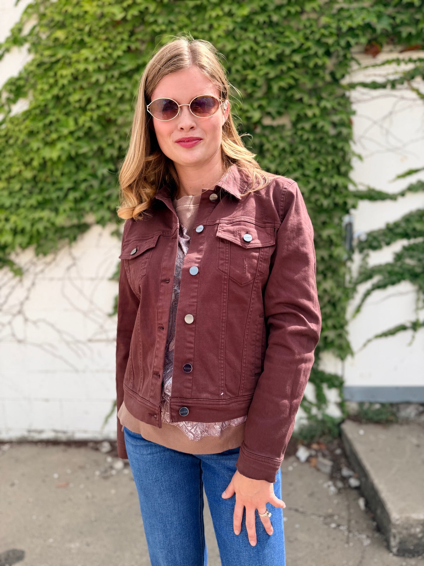 Chocolate Vintage Washed Jacket - Risen