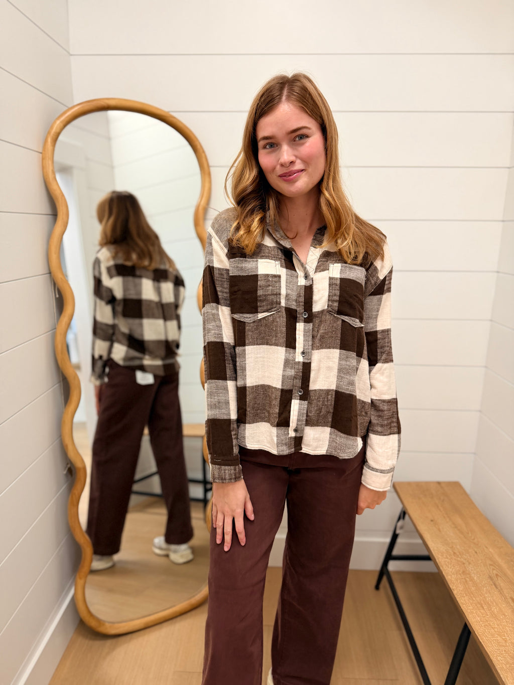 Button-down Long Sleeve Flannel Shirt