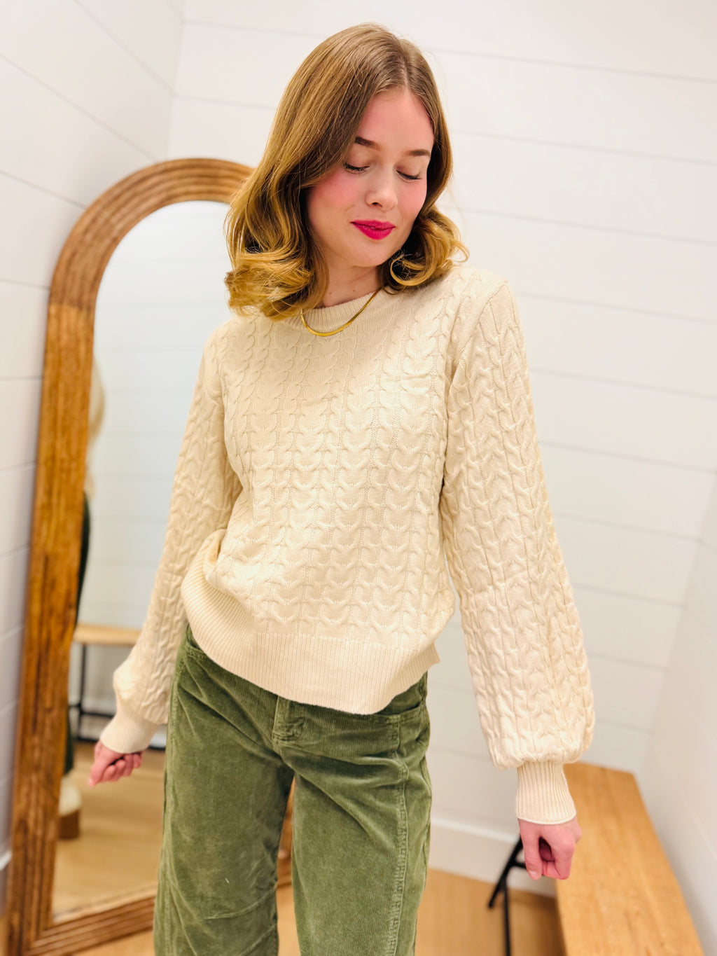 Soft Cable Knit Sweater