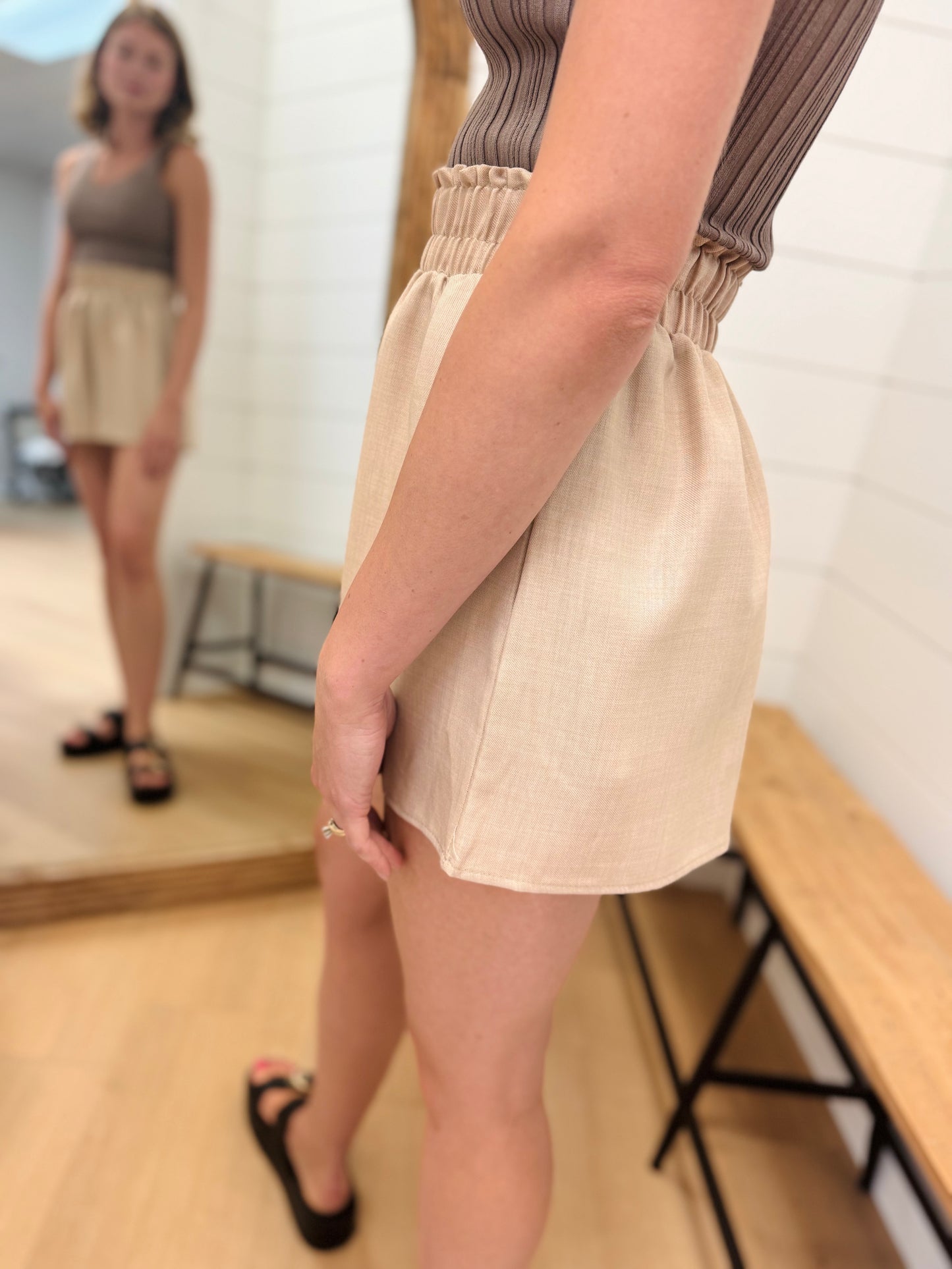 Comfy Elastic Waist Shorts