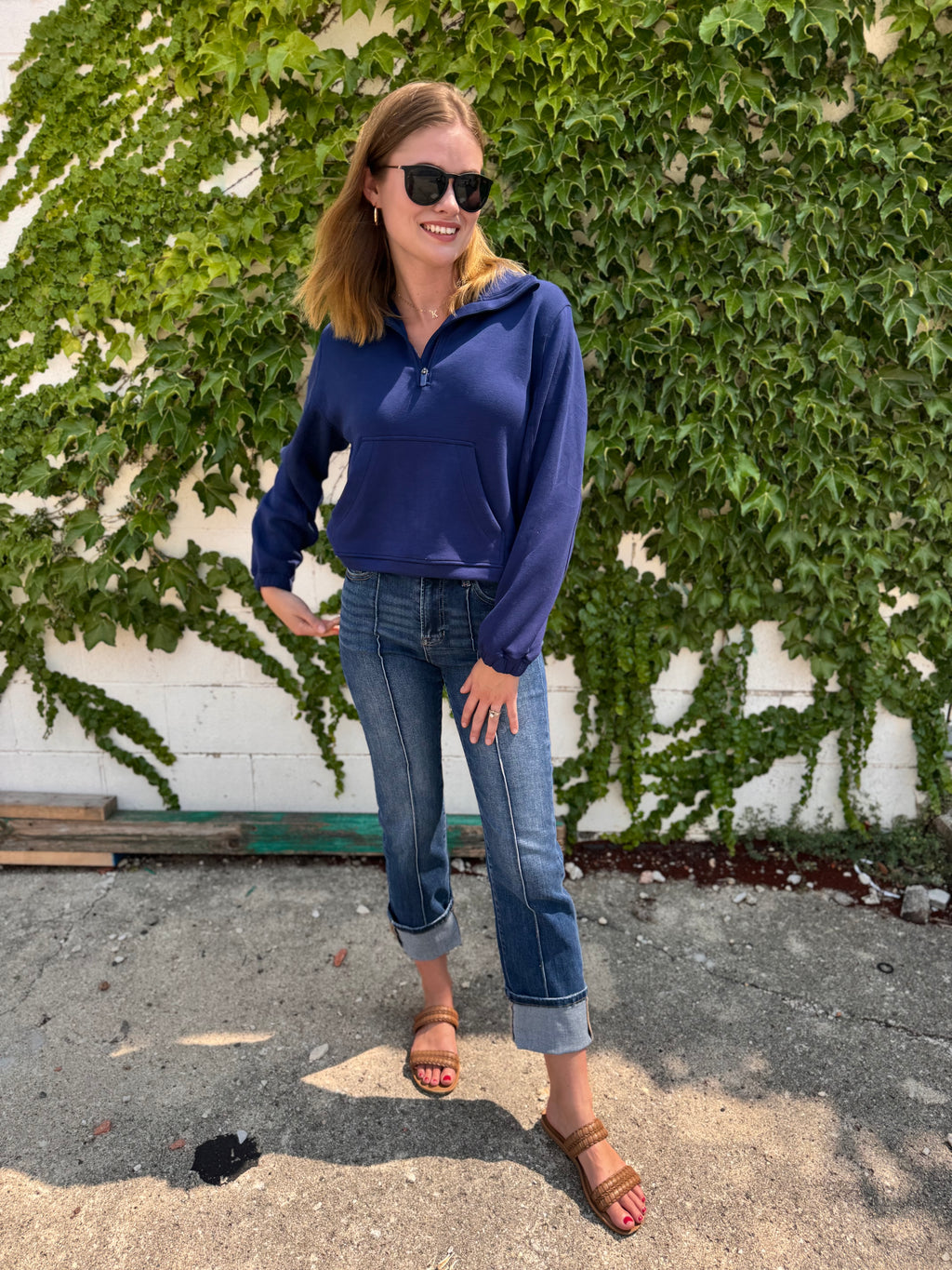 Half-zip Sweatshirt - Navy