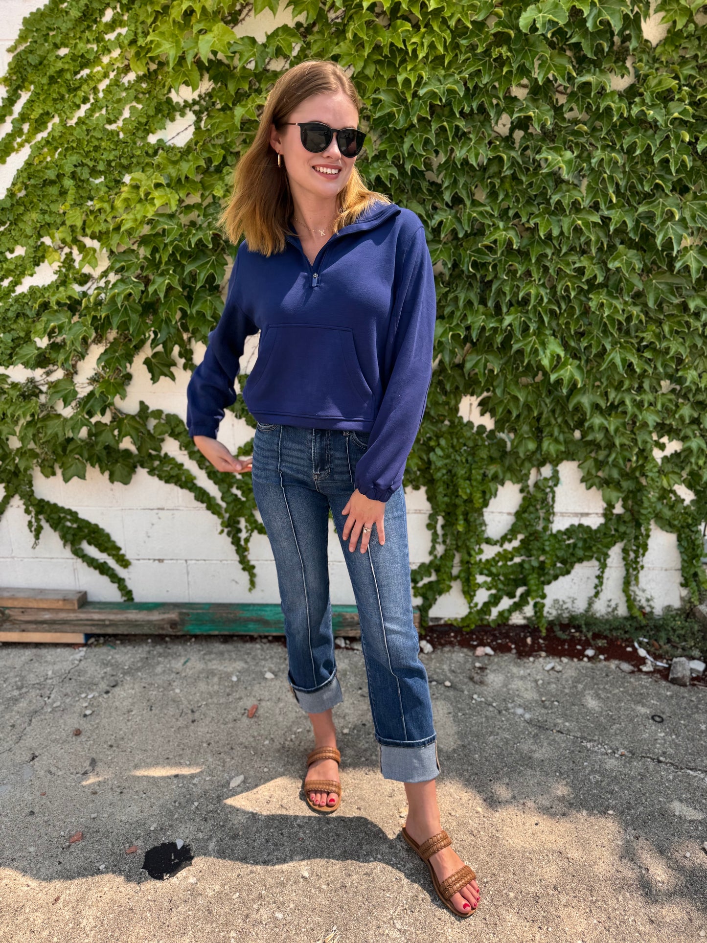 Half-zip Sweatshirt - Navy
