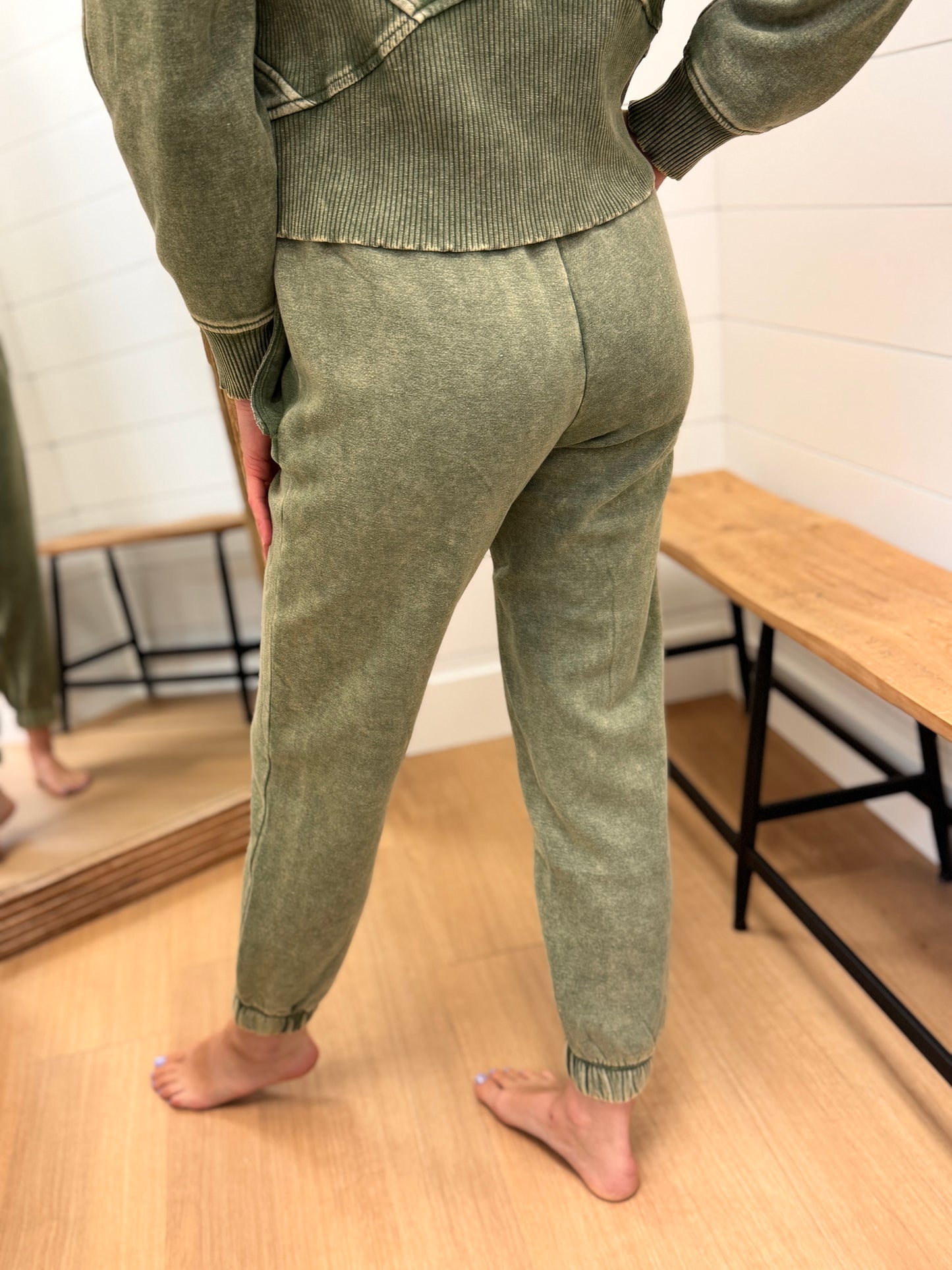 Washed and Worn Jogger Sweatpants