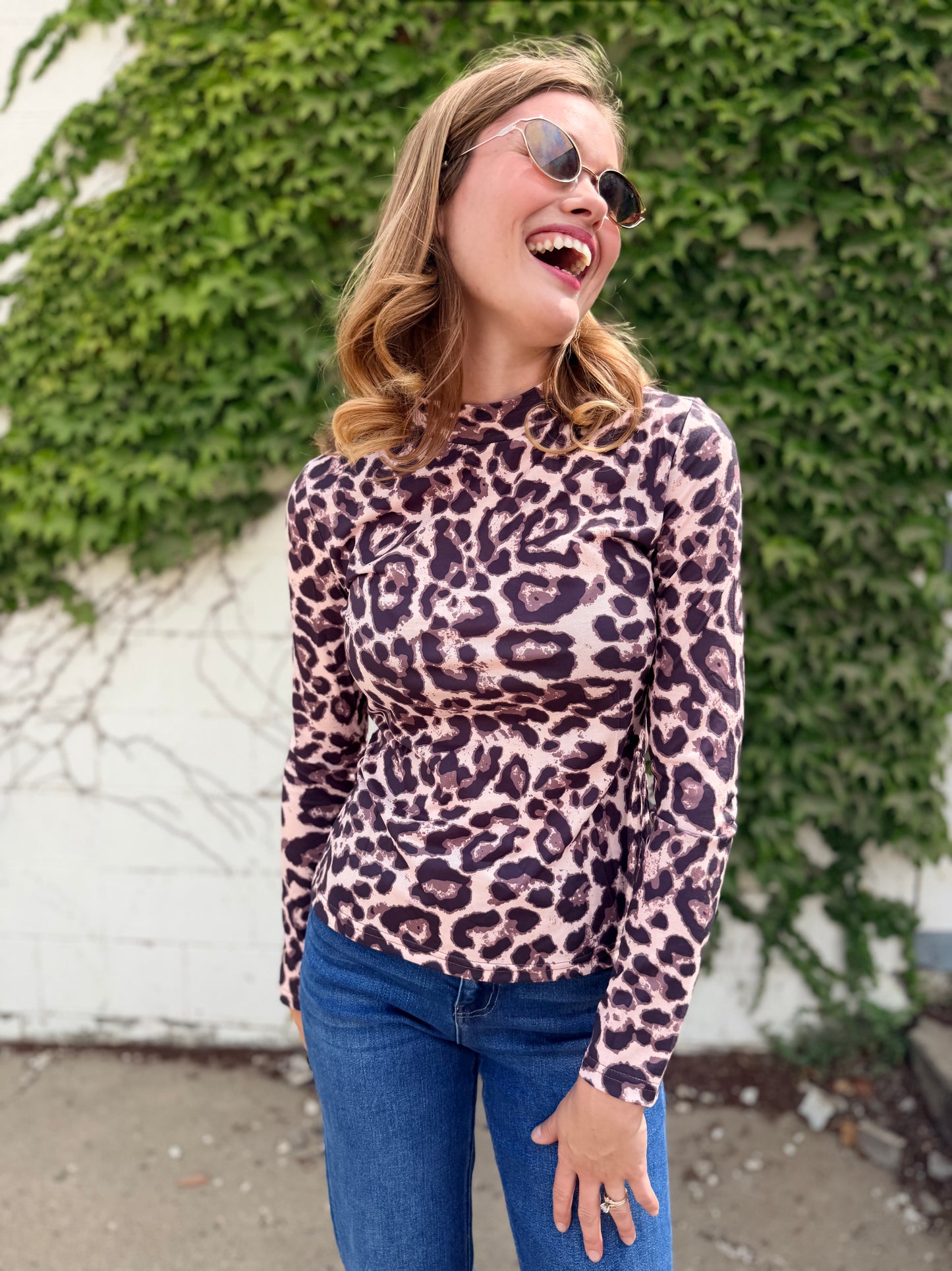 Leopard Long Sleeve Slim Top