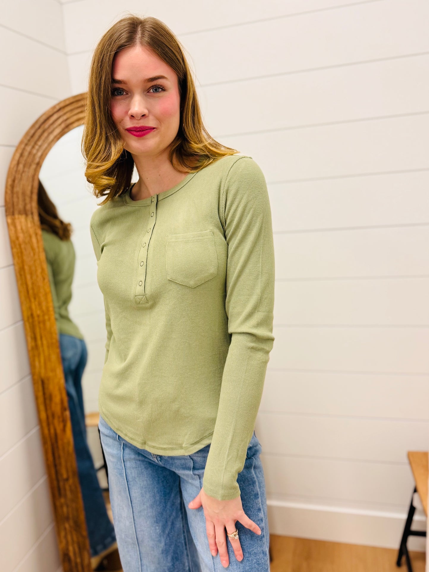 Soft Cozy Brushed Ribbed Knit Top