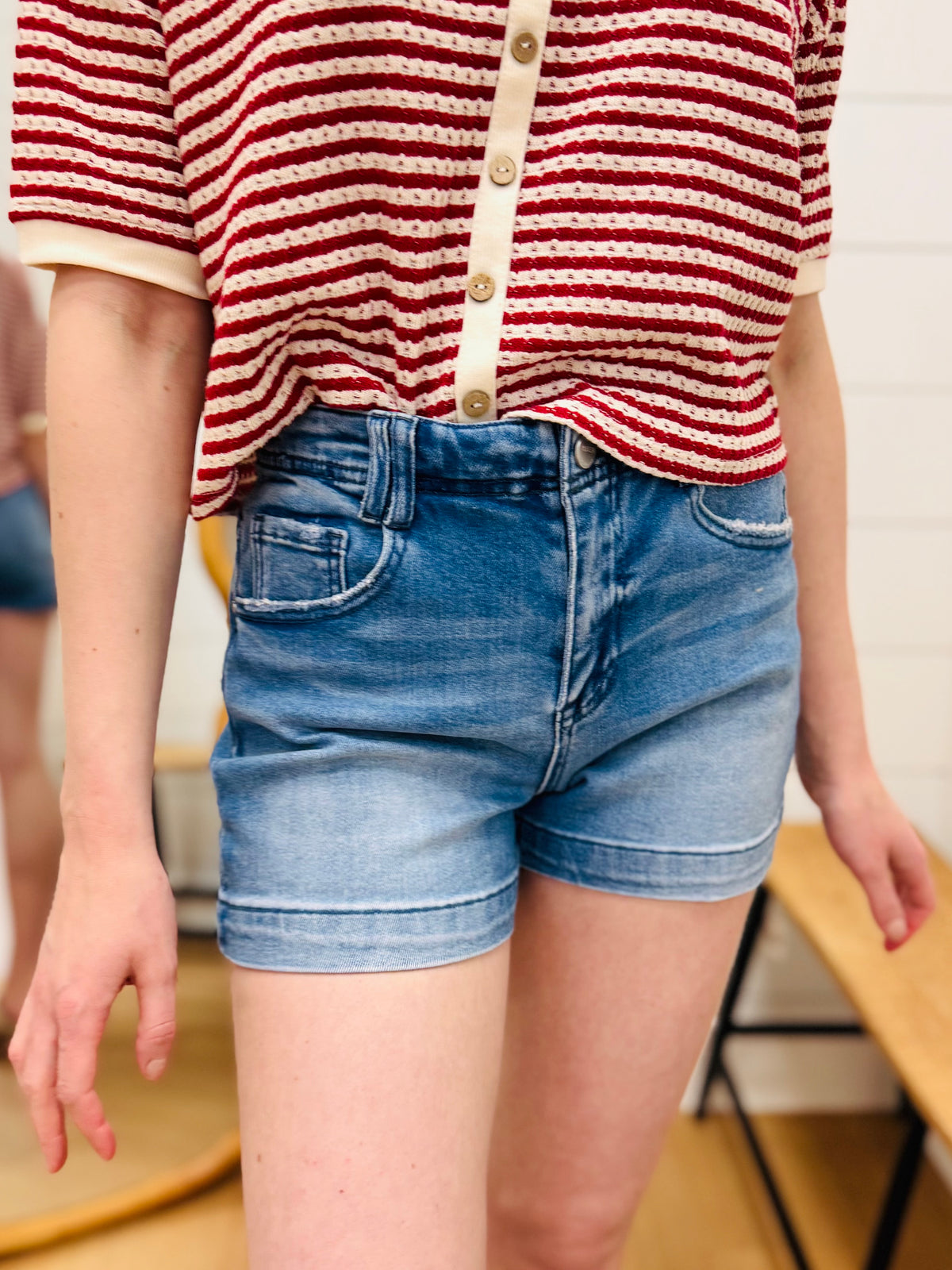 Basic Medium Wash Shorts - Risen
