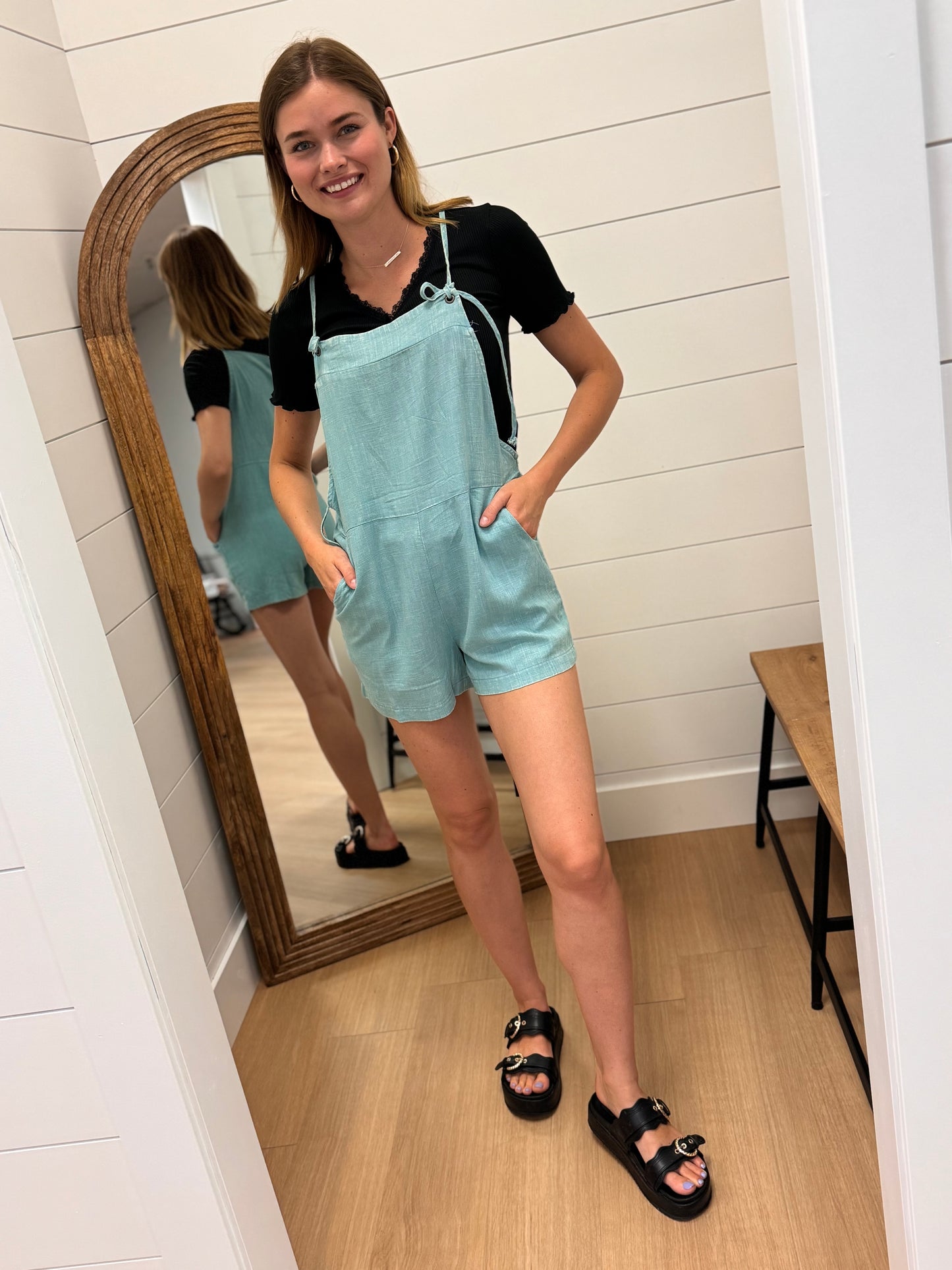 Washed Linen Romper