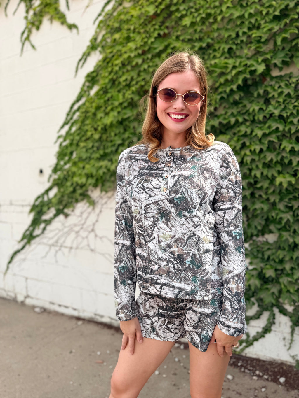 Camo Long Sleeve Top
