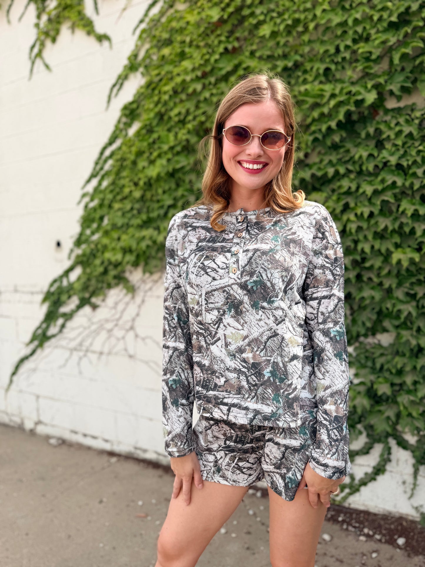 Camo Long Sleeve Top