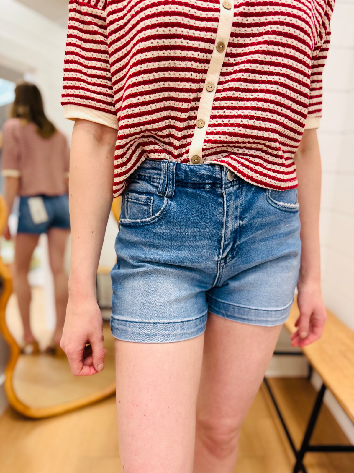 Basic Medium Wash Shorts - Risen