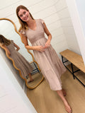 Flutter Sleeve Midi Dress