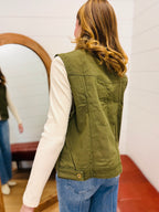 Olive Canvas Vest