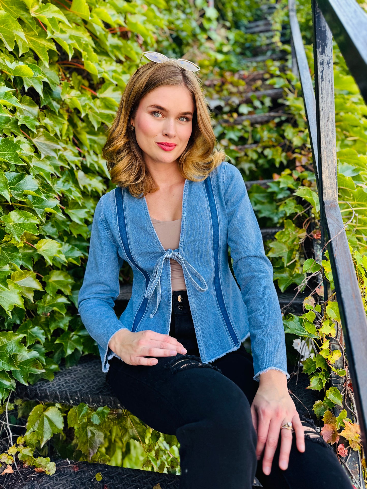 Long Sleeve Denim Blazer