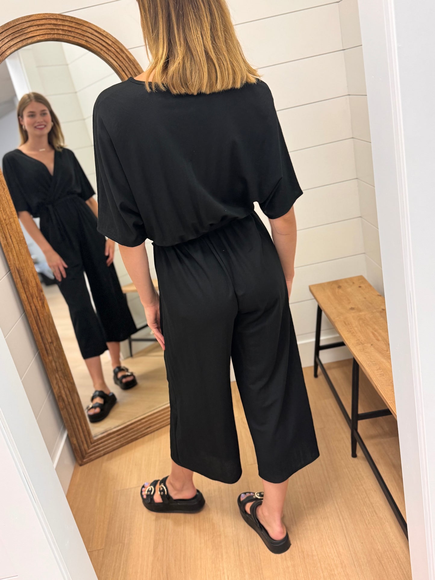Black Wrap Jumper