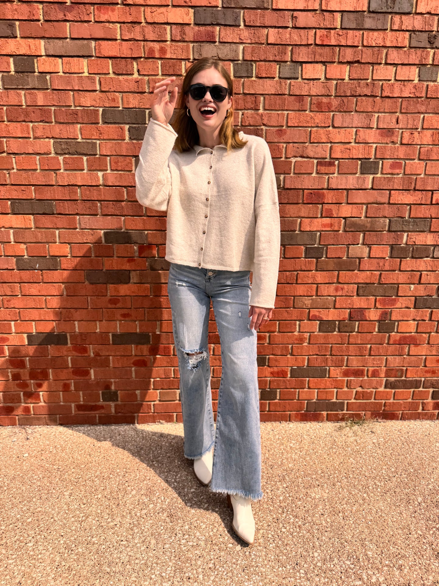 Lightweight Button Down Knit Cardigan