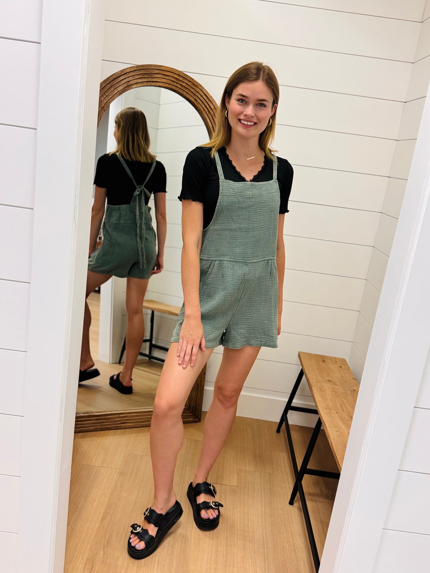 Washed Linen Romper