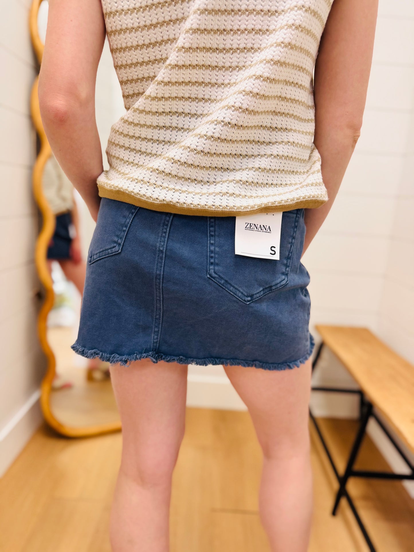 Indigo Mini Skirt