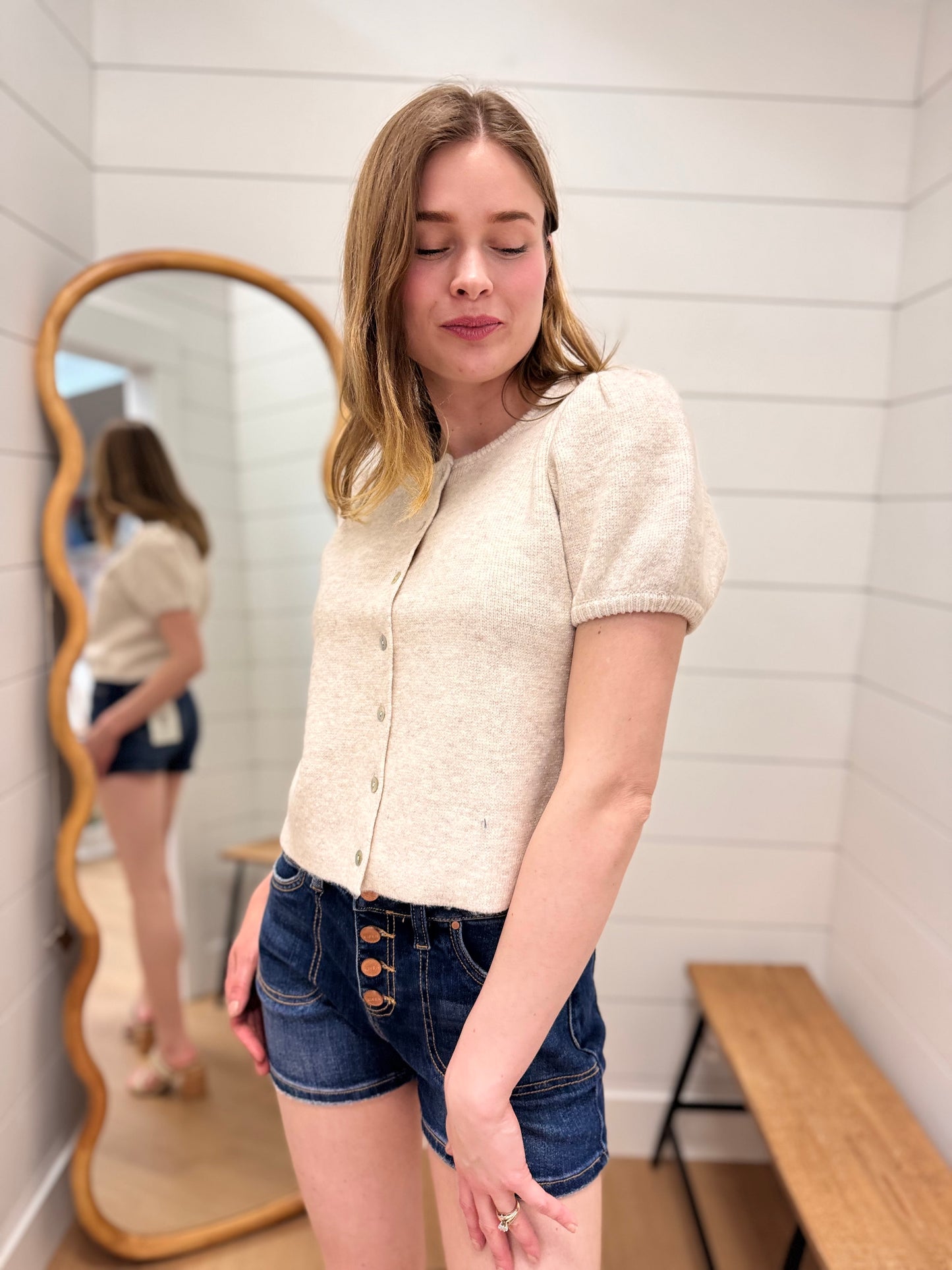 Summer Cardi with Puffed Sleeve