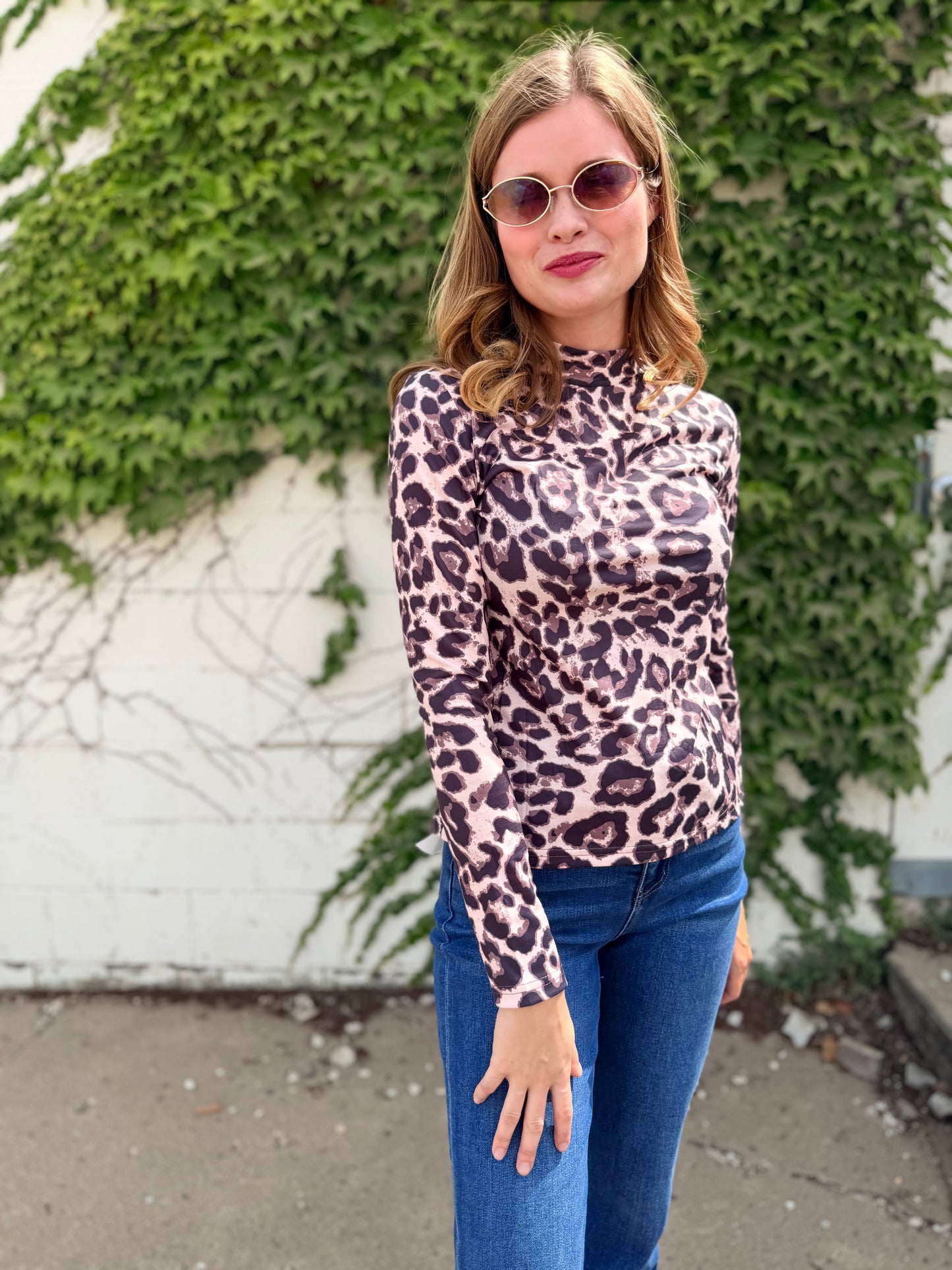 Leopard Long Sleeve Slim Top