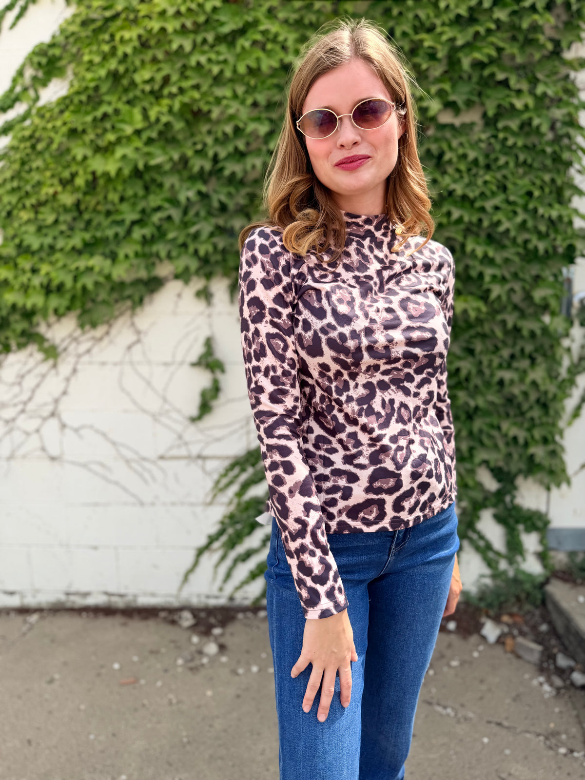 Leopard Long Sleeve Slim Top