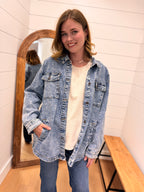 Oversized Acid Wash Denim Jacket