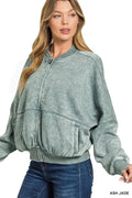 Acid Washed Fleece Jacket
