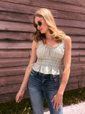 Square Neck Smocked Top