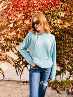 Brushed Hacci Melange Hoodie Sweater