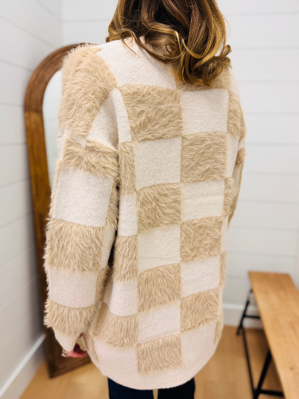 Checkered Cardi