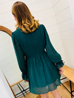 Ruffle + Bow Holiday Dress