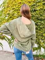 Acid Wash Fleece Oversized Hoodie