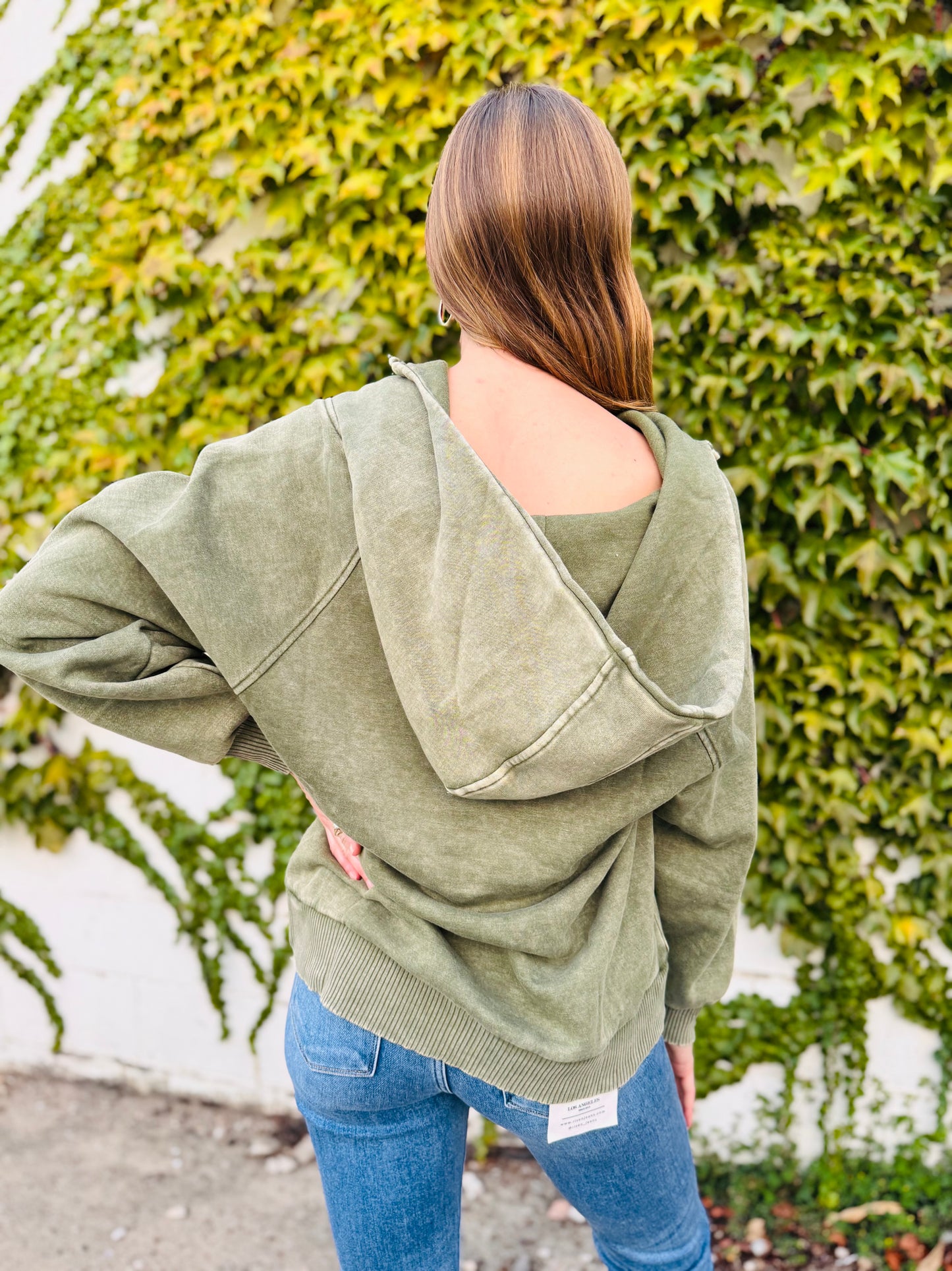 Acid Wash Fleece Oversized Hoodie