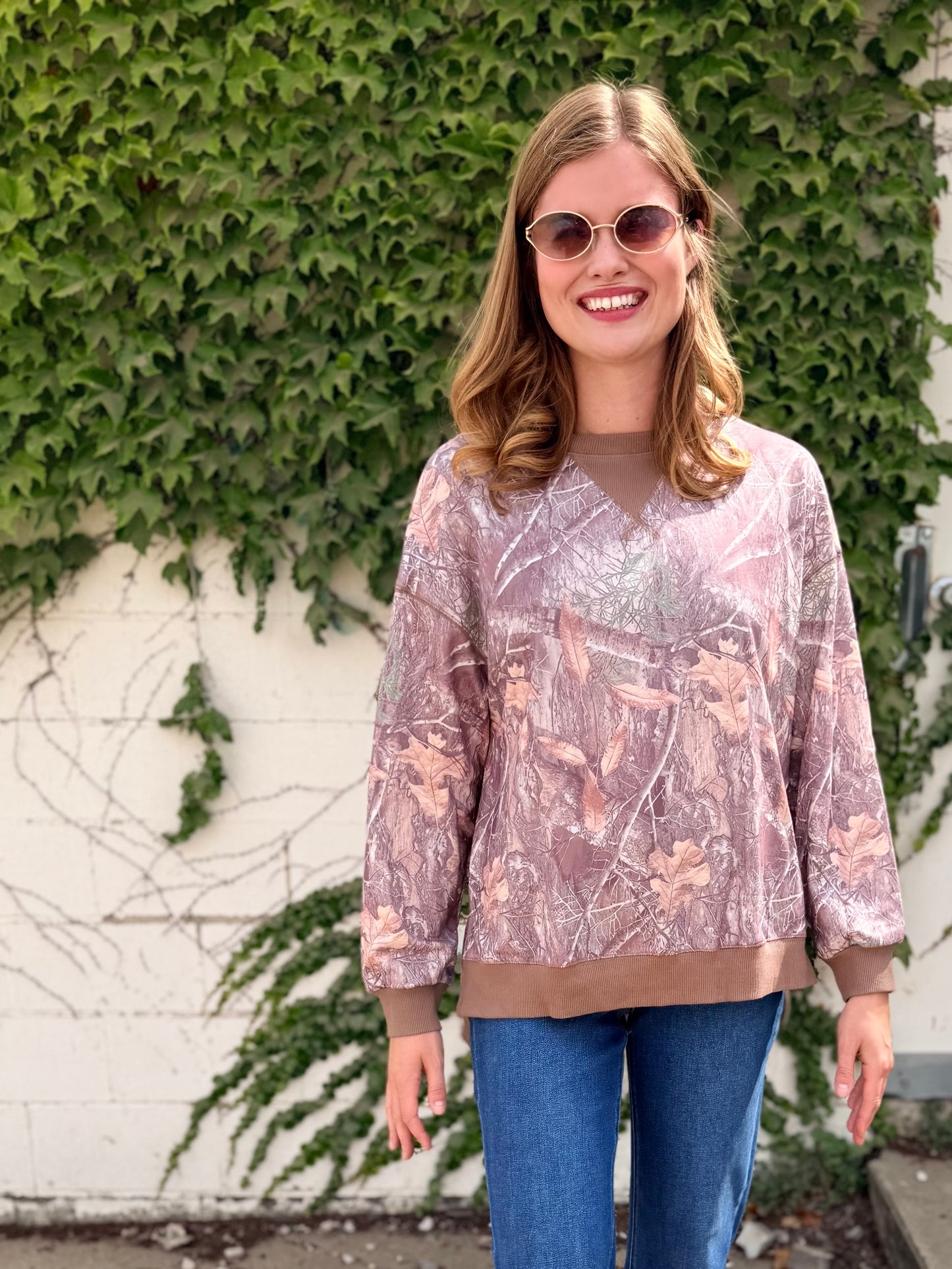 Camo Baggy Pullover Sweatshirt