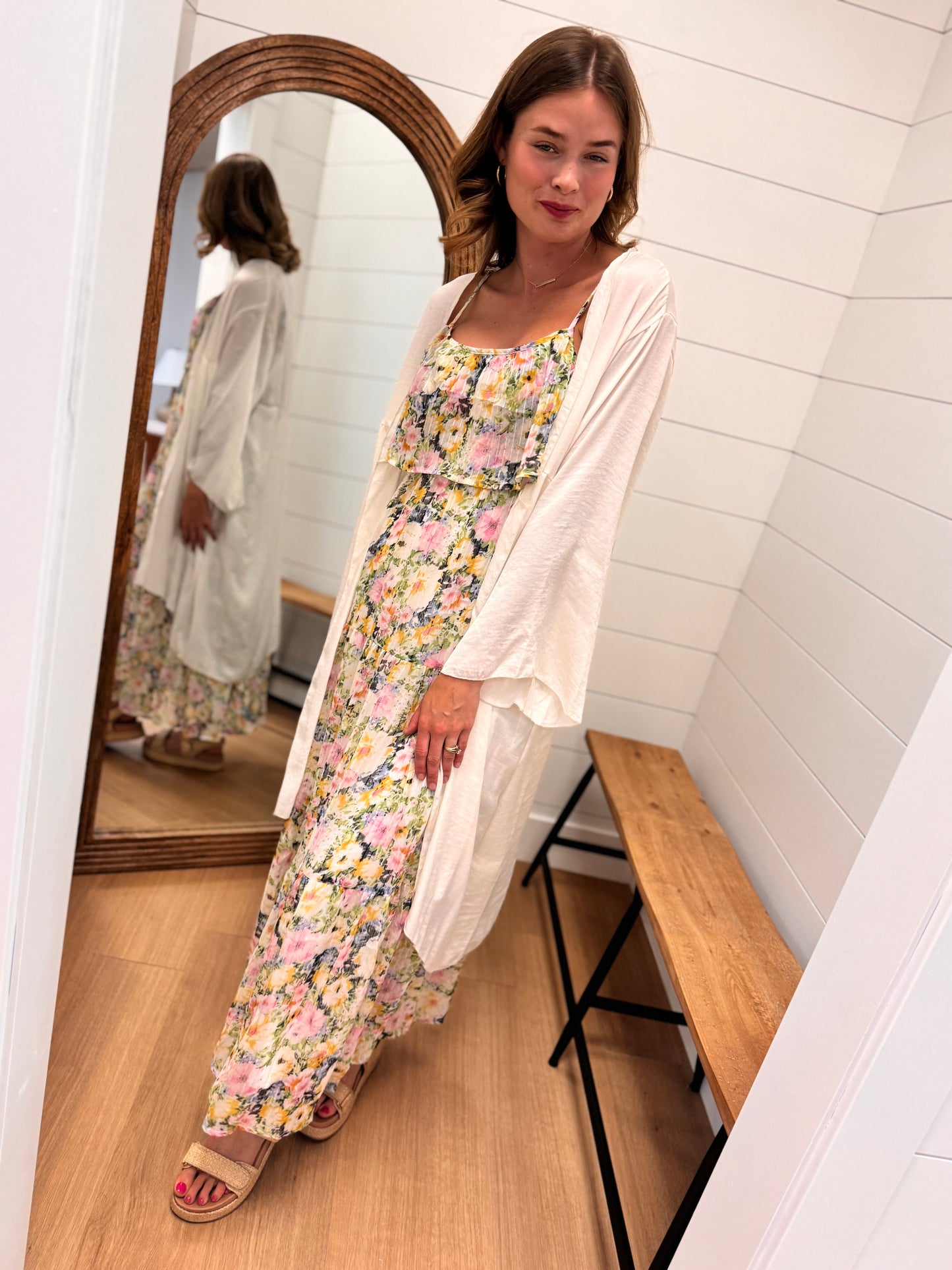 Long Satin Duster Cardi