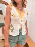 Floral Crochet Vest