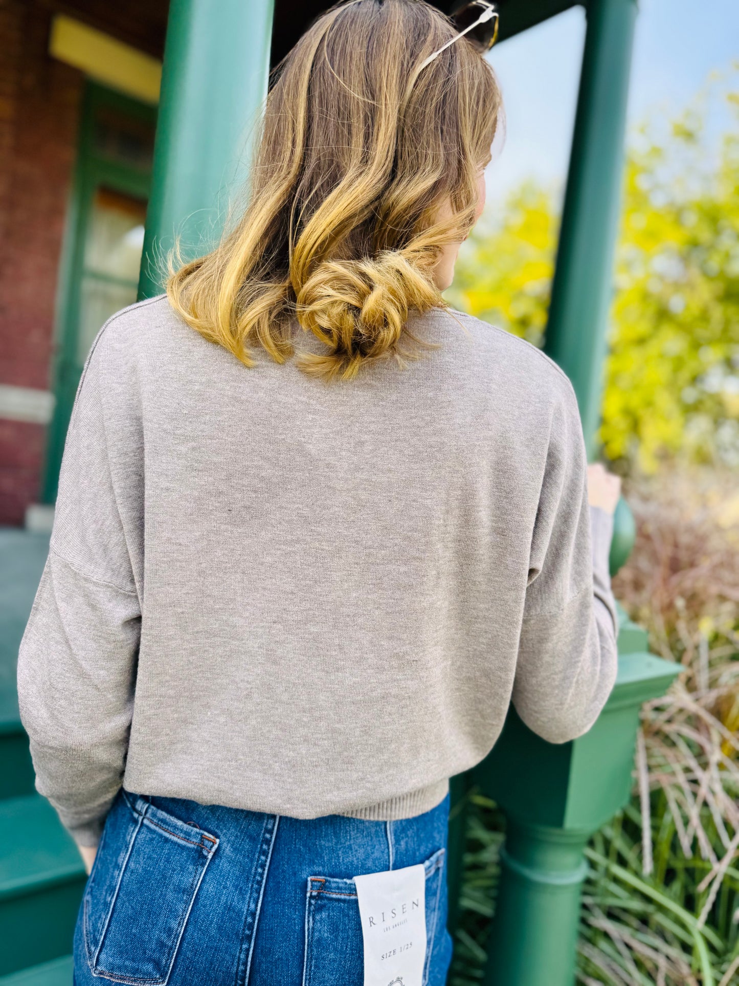 Seam Front Round Neck Pullover - Dreamers
