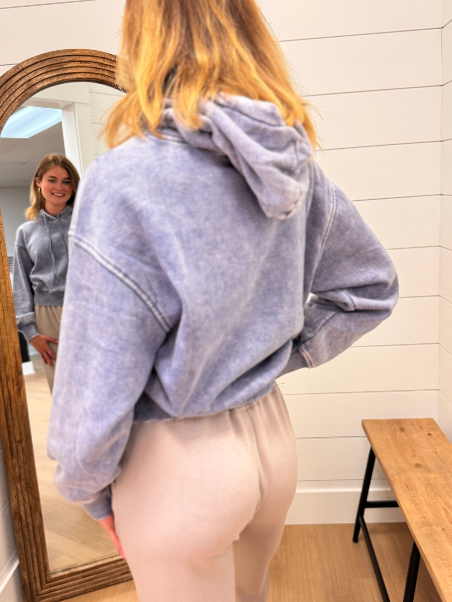 Acid Wash Pullover Hoodie