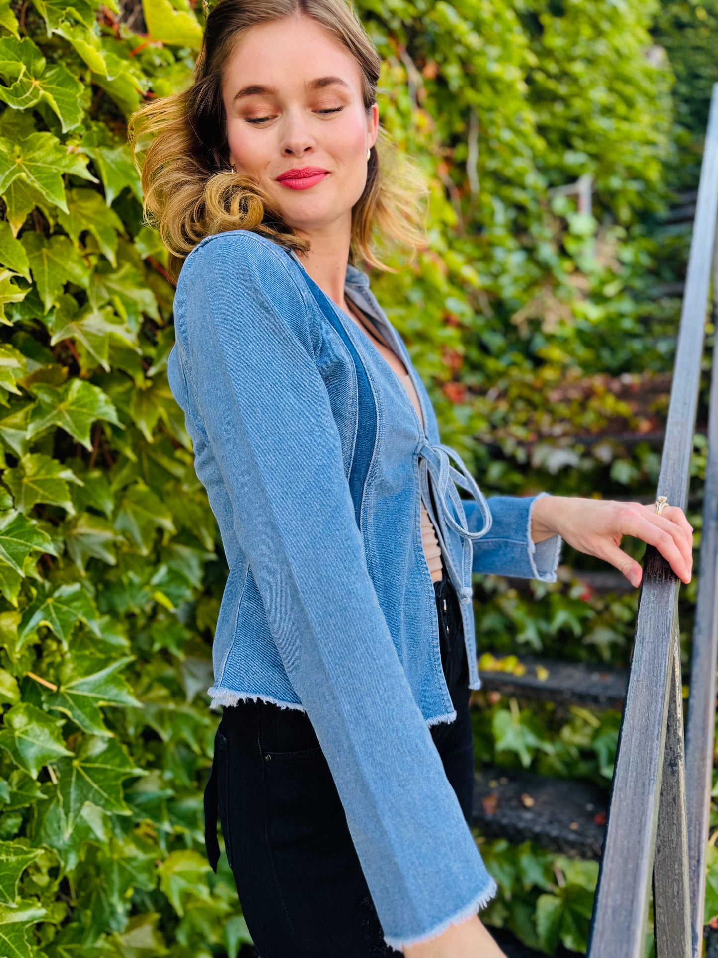 Long Sleeve Denim Blazer