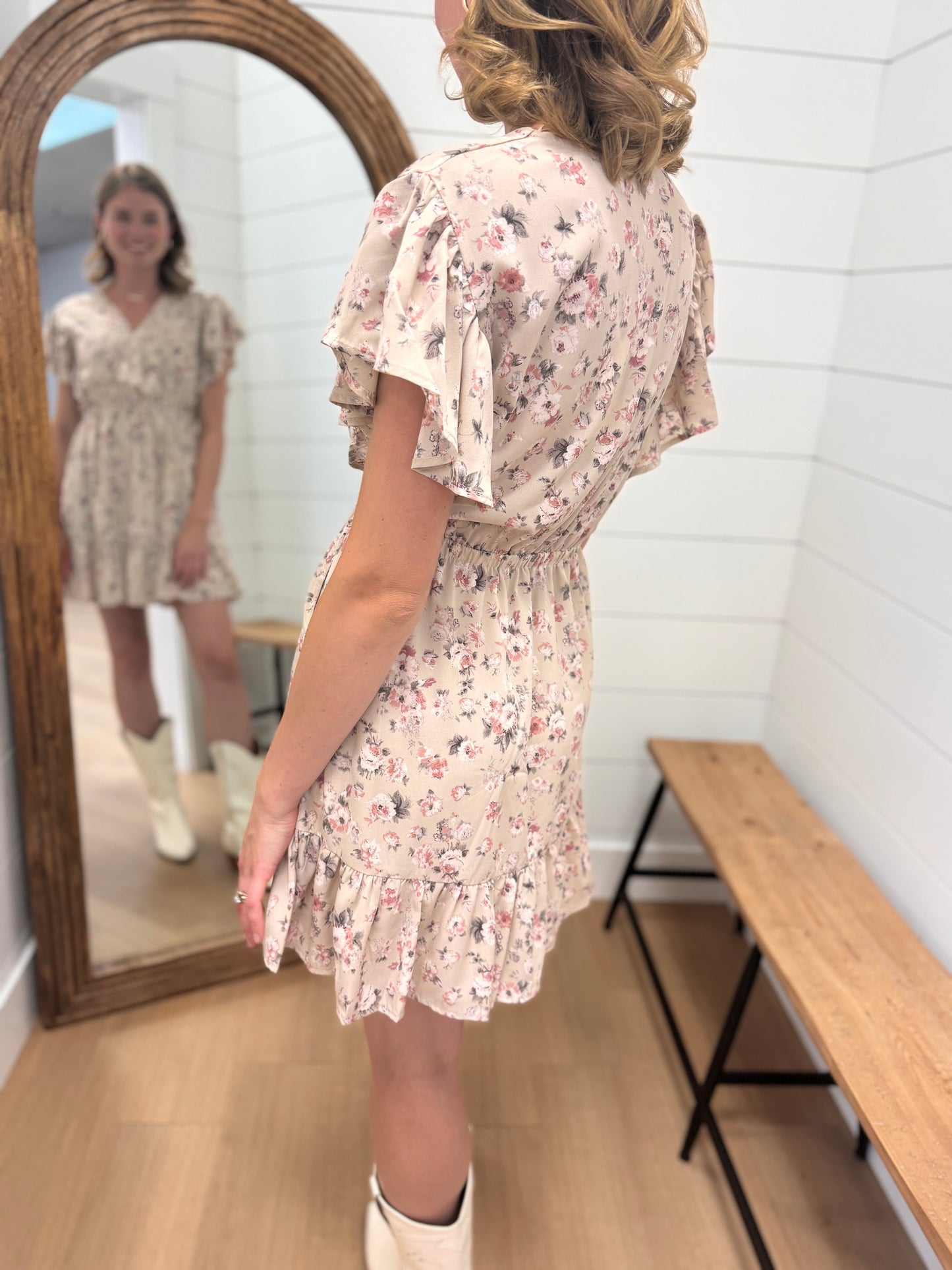 Floral Dress with Front Tie