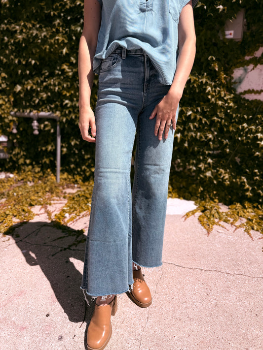 High Rise Flare Bottom Jeans