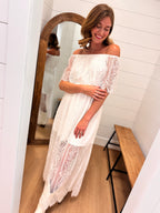 Lace Layered Maxi Dress