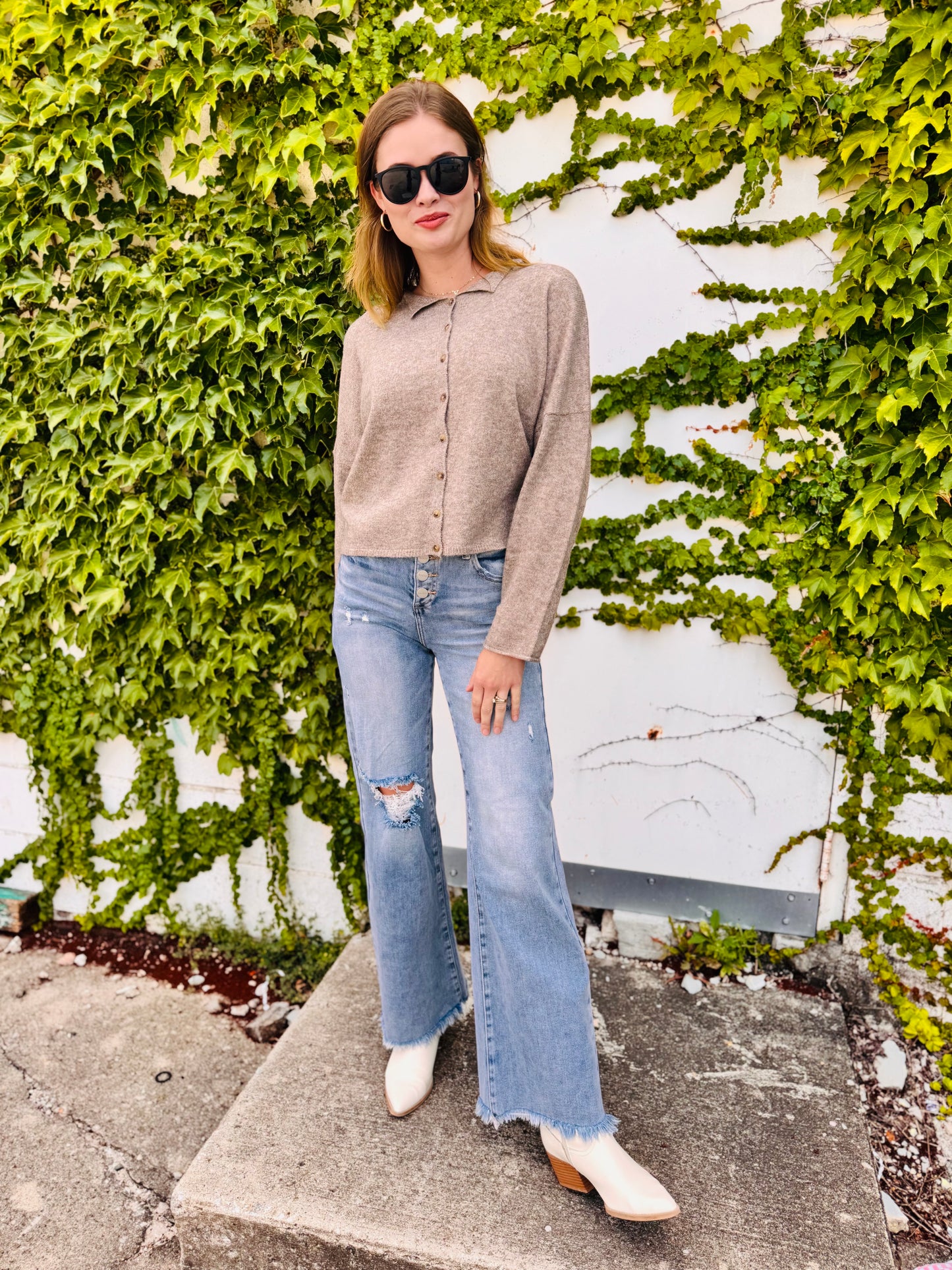 Lightweight Button Down Knit Cardigan