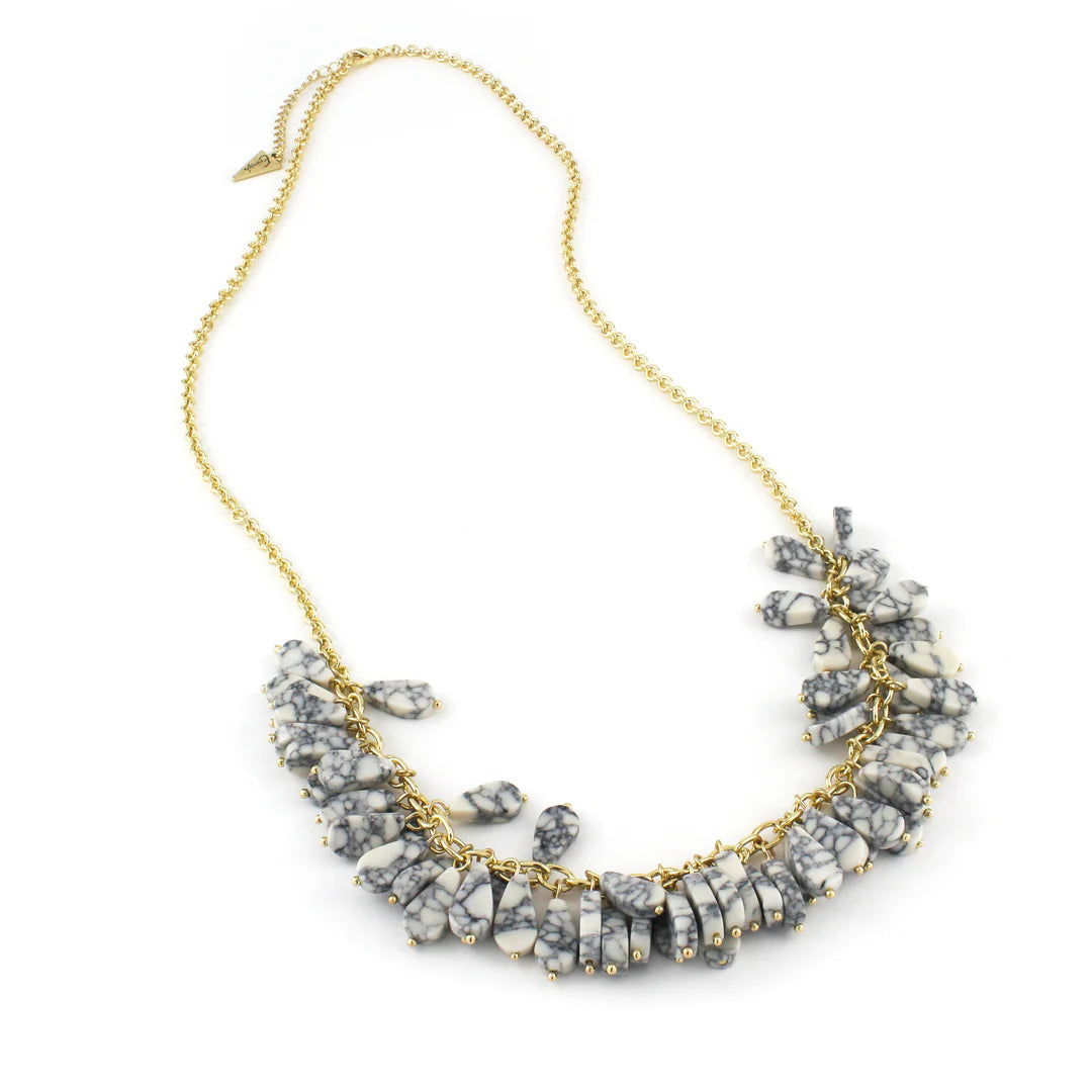 Riviera Necklace, White - Erimish