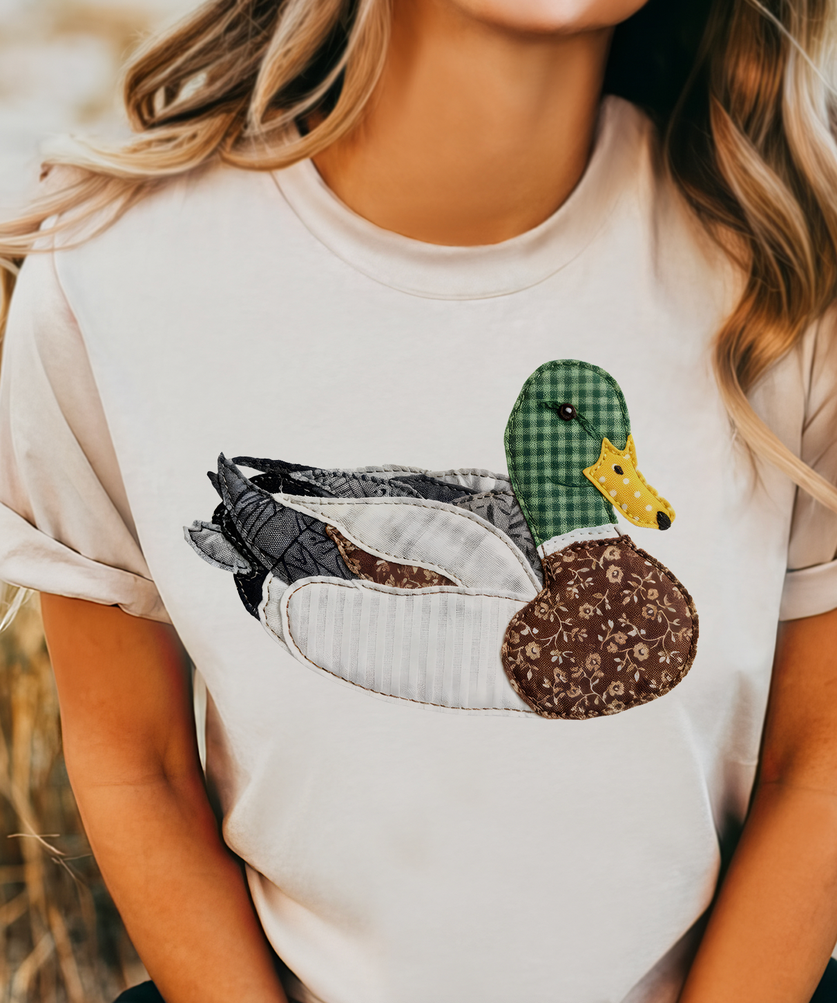 Grannys Faux Patchwork Mallard Sweatshirt