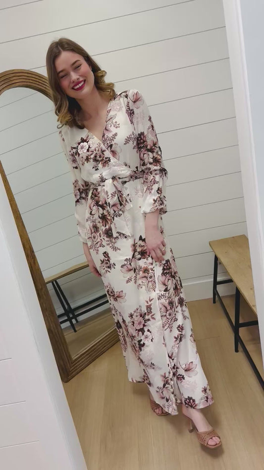 Floral Print Wrap Dress