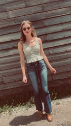 Square Neck Smocked Top